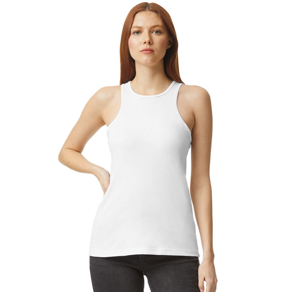 American Apparel Women’s Racerneck Tank - white