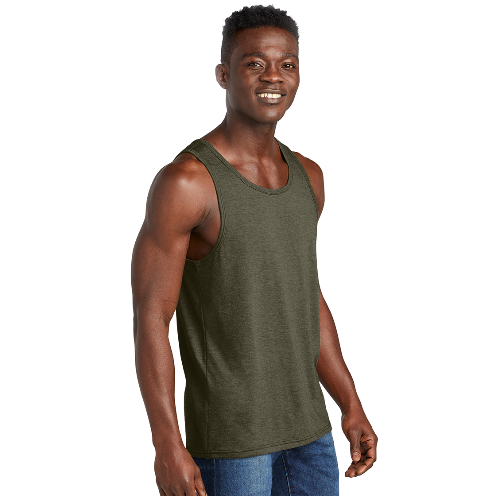 Unisex Tri-Blend Organic Tank - heather olive