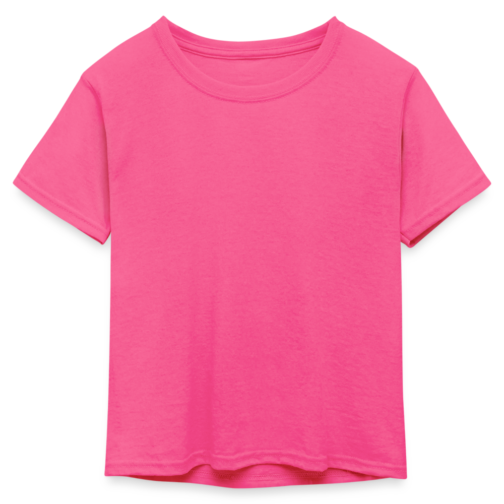 Kid's 50/50 Neon T-Shirt - neon pink