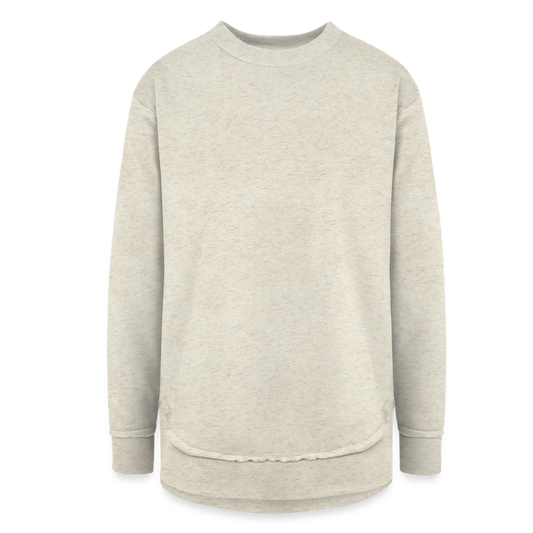 Women's Weekend Tunic Fleece Sweatshirt - heather oatmeal