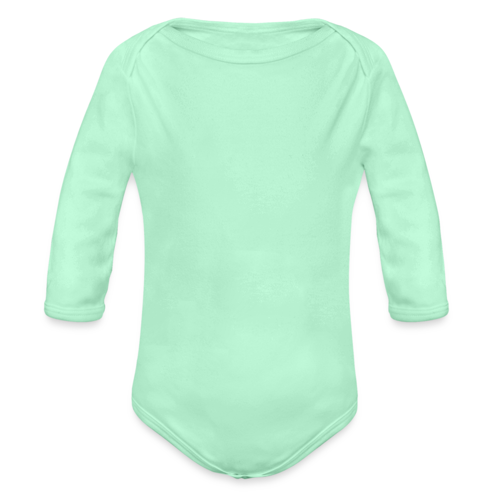 Organic Long Sleeve Baby Bodysuit - light mint