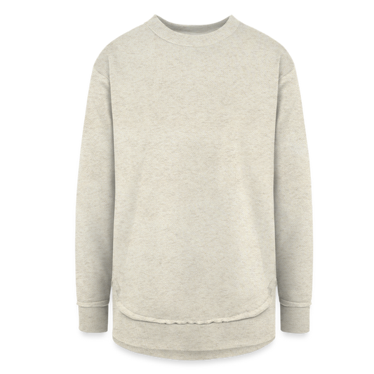 Women's Weekend Tunic Fleece Sweatshirt - heather oatmeal