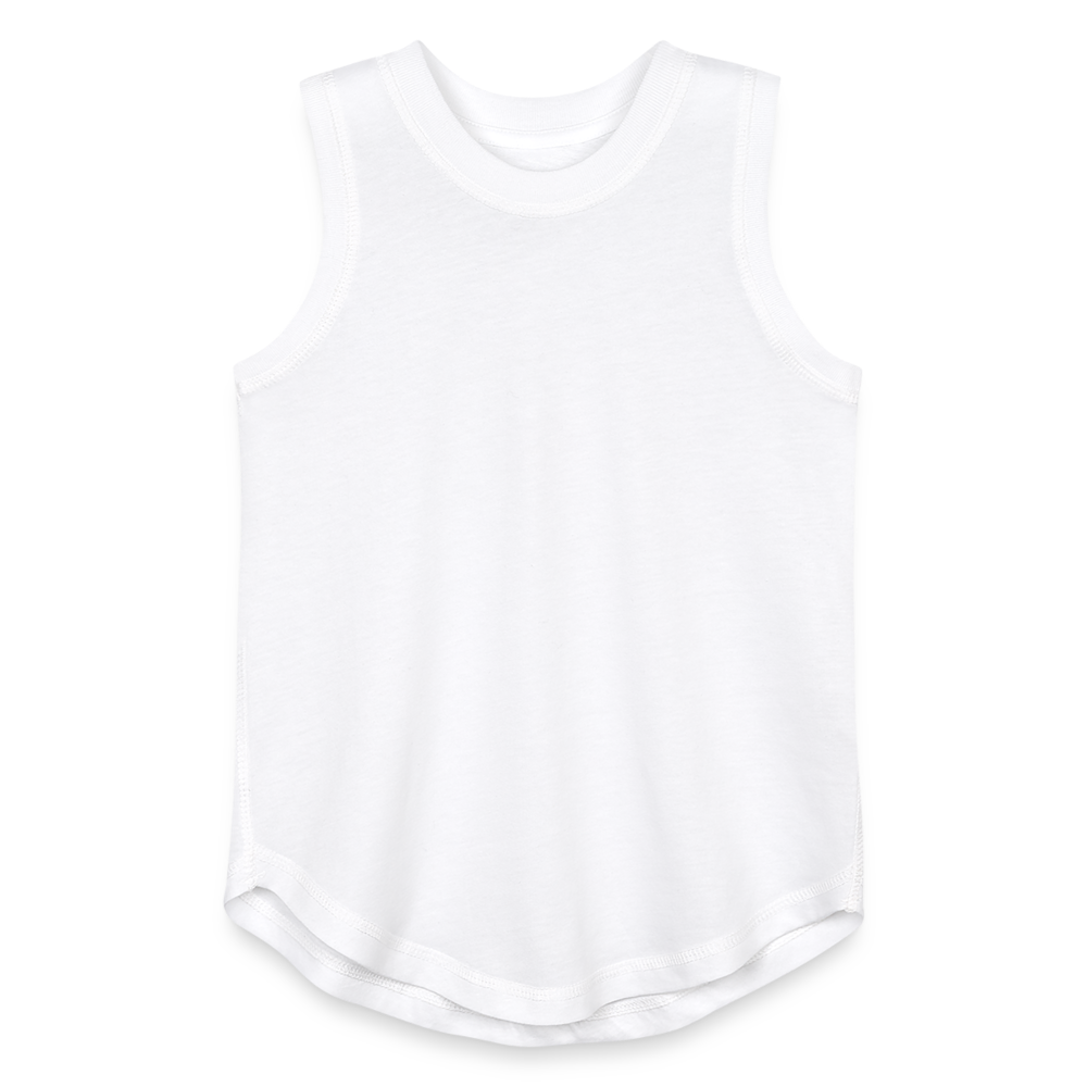 Youth Girls Relaxed Tank Top - white