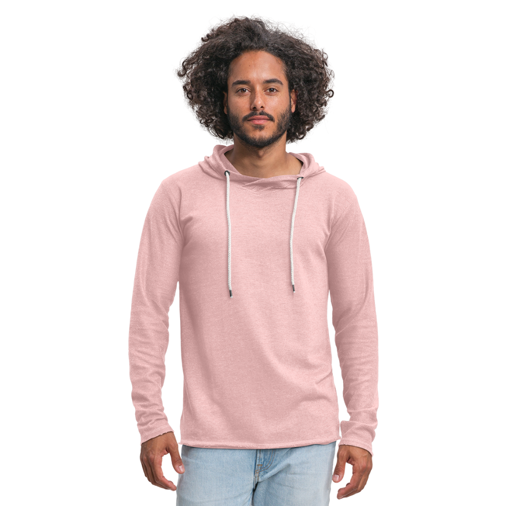 Unisex Lightweight Terry Hoodie - cream heather pink