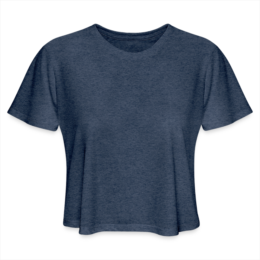 Women's Cropped T-Shirt - heather navy