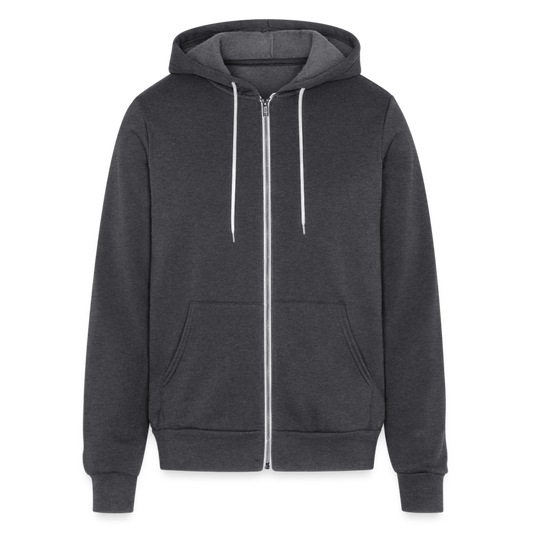 Bella + Canvas Unisex Full Zip Hoodie - charcoal grey