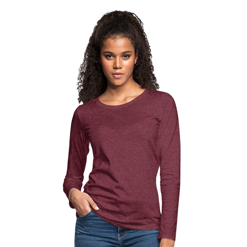 Women's Premium Long Sleeve T-Shirt - heather burgundy