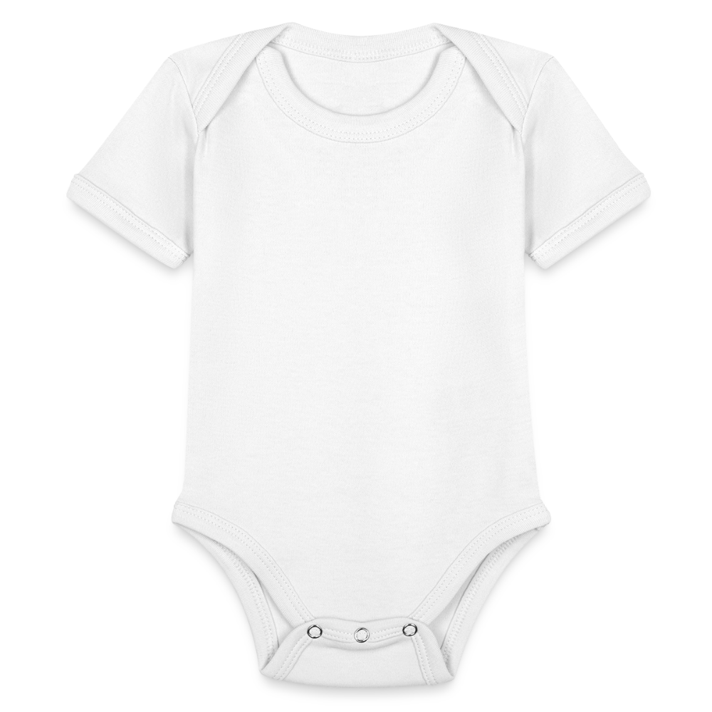 Organic Short Sleeve Baby Bodysuit - white