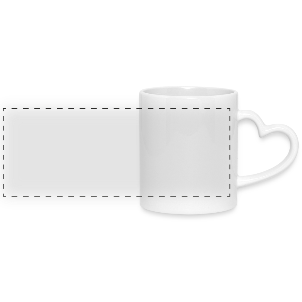 Mug with Heart Handle - white