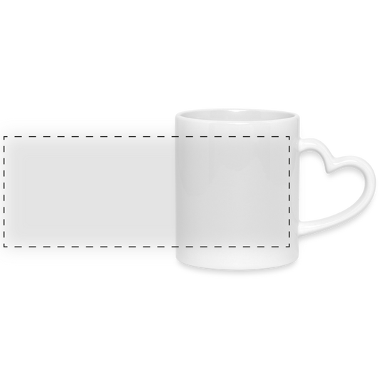 Mug with Heart Handle - white