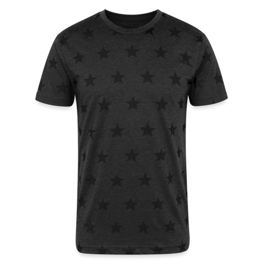 Unisex Adult Star Printed T-Shirt - charcoal star 