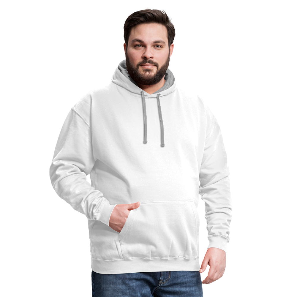 Contrast Hoodie - white/gray