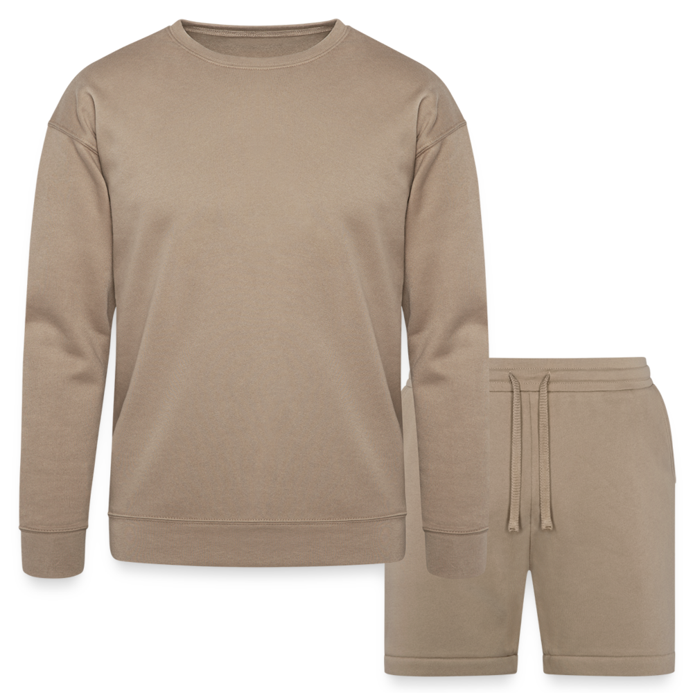 Bella + Canvas Unisex Sweatshirt & Short Set - tan