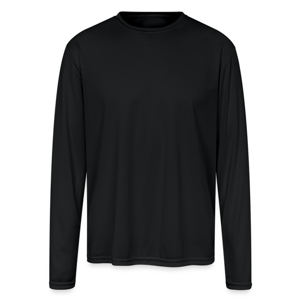 Men's Moisture Wicking Performance Long Sleeve T-Shirt - black