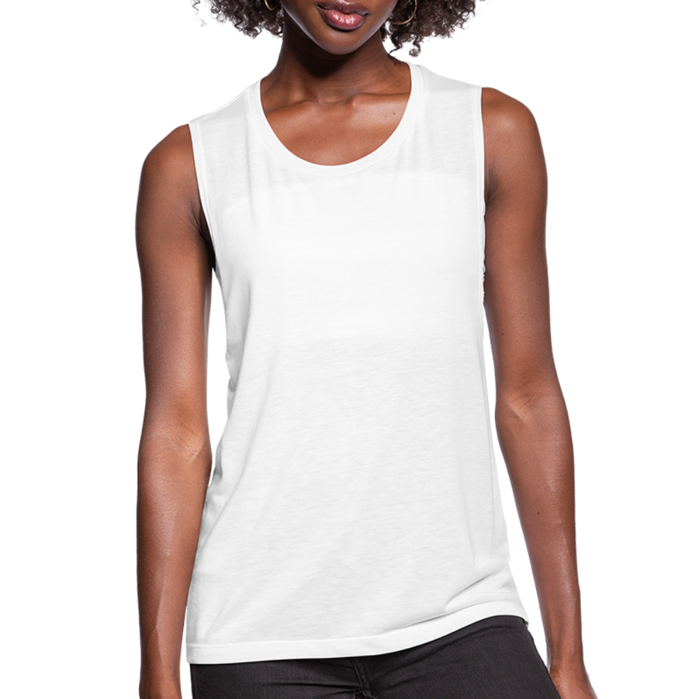 Women's Flowy Muscle Tank by Bella - white