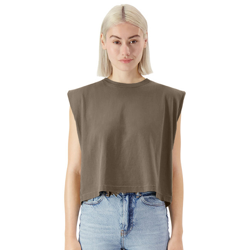 American Apparel Women's Garment Dyed Muscle Tank - faded brown