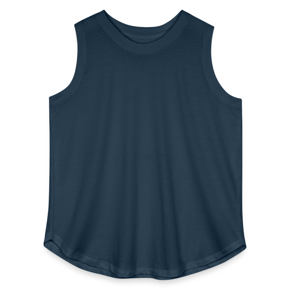 Women's Curvy Relaxed Tank Top - denim