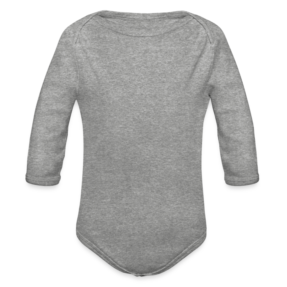 Organic Long Sleeve Baby Bodysuit - heather grey