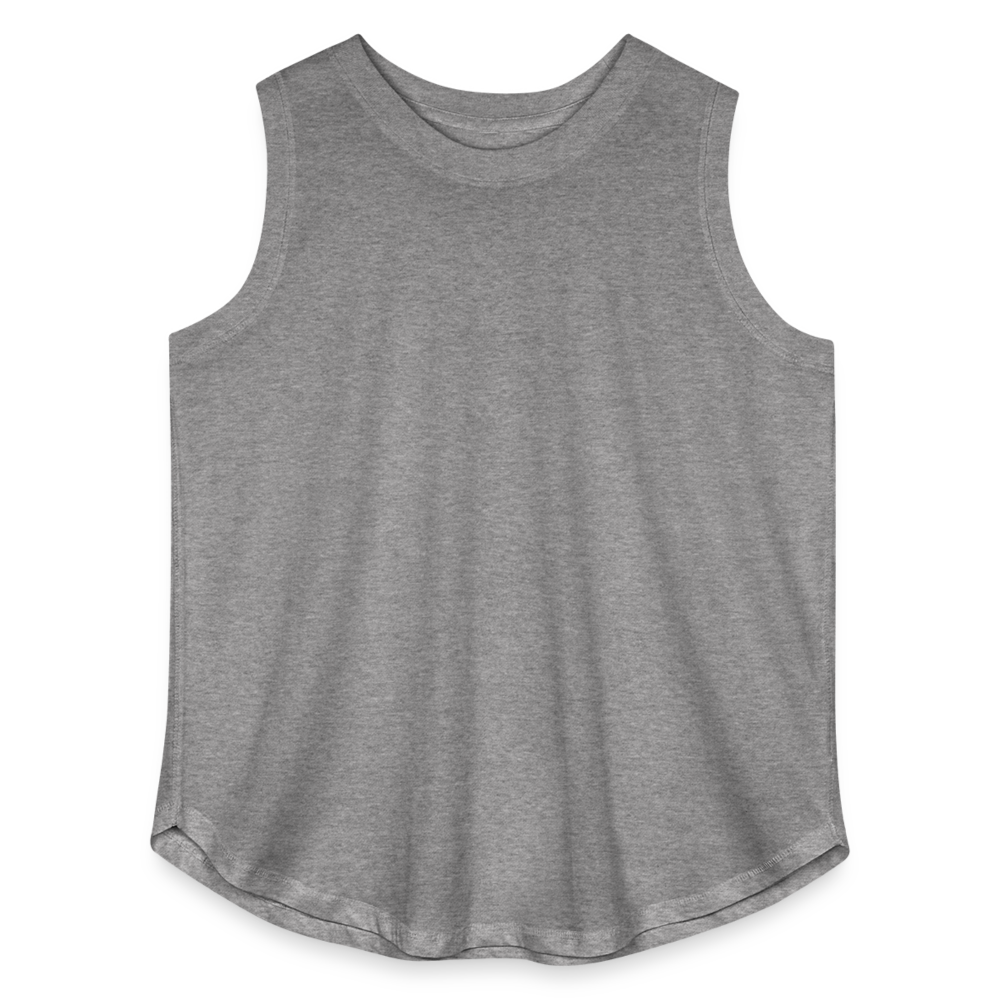 Women's Curvy Relaxed Tank Top - granite heather 