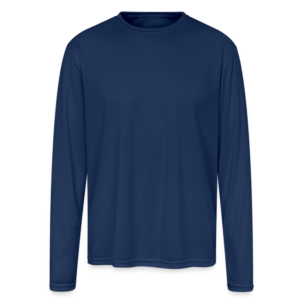 Men's Moisture Wicking Performance Long Sleeve T-Shirt - navy