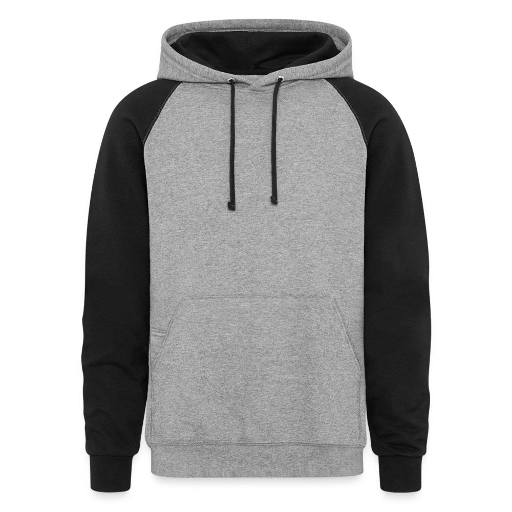 Colorblock Hoodie - heather gray/black