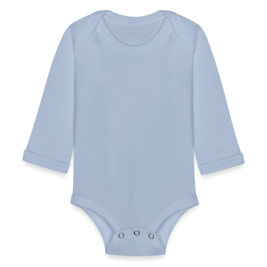 Organic Long Sleeve Baby Bodysuit - sky