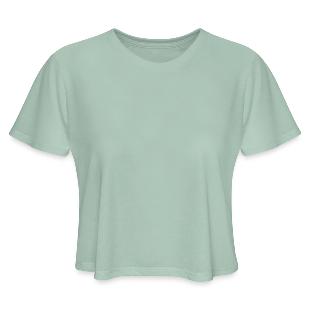 Women's Cropped T-Shirt - dusty mint blue