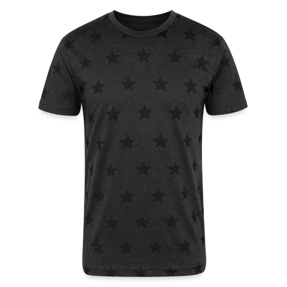 Unisex Adult Star Printed T-Shirt - charcoal star 