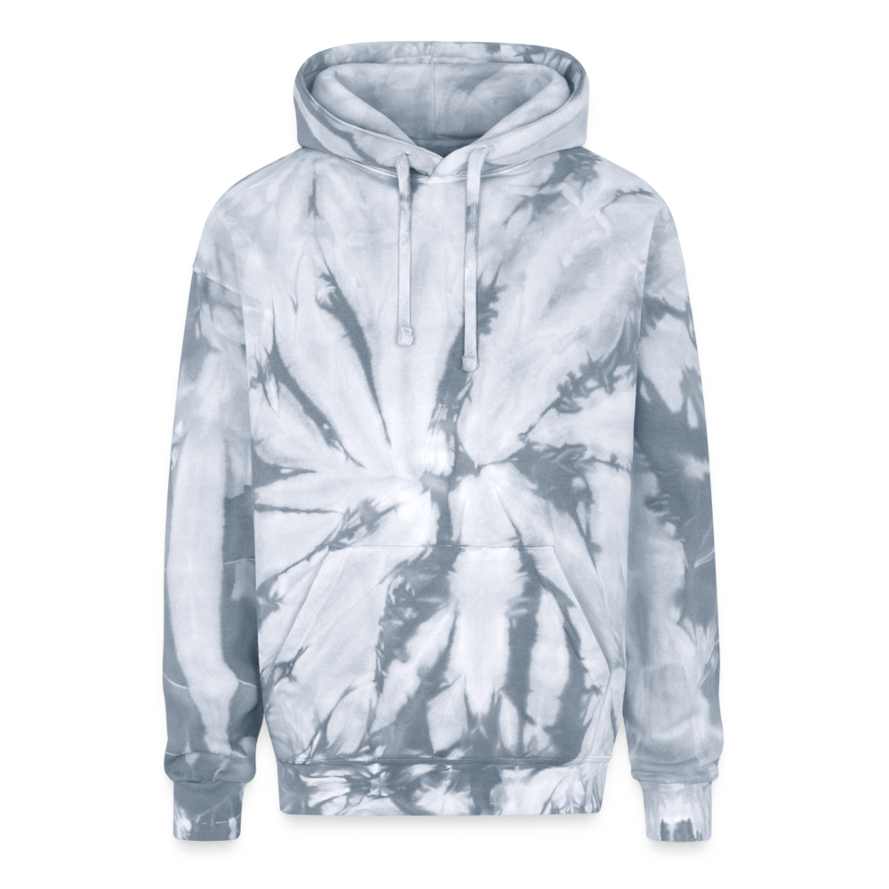 Adult Tie Dye Hoodie - spider silver