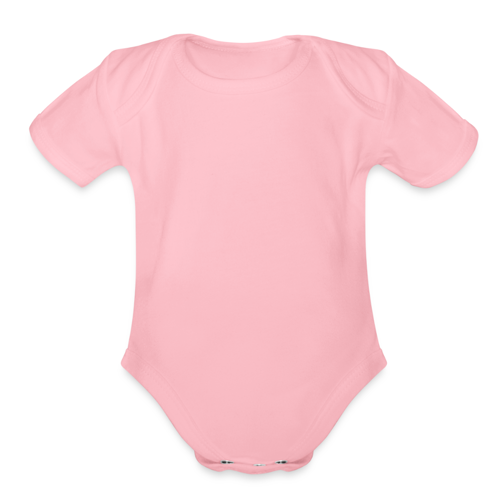 Custom Organic Baby Bodysuit | Short Sleeve | Personalized Design & Text - light pink