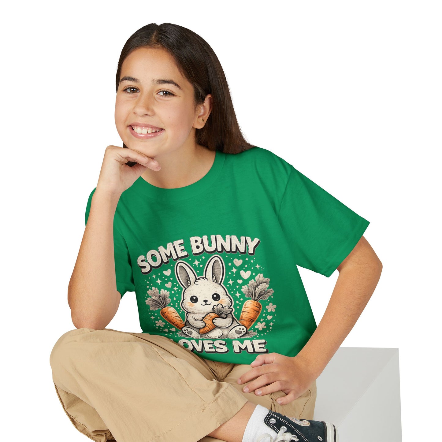 Youth T-Shirt — "Some Bunny Loves Me" Cute Easter Bunny Kids Tee