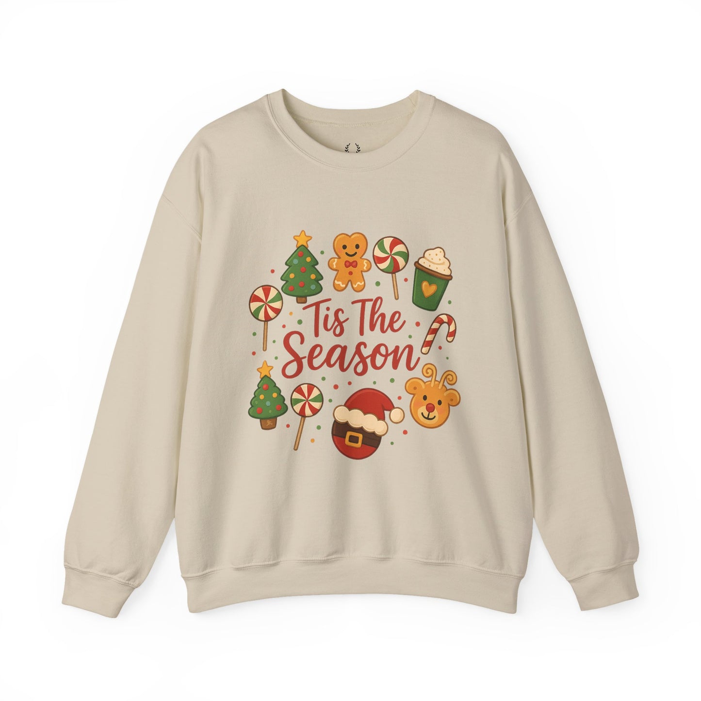 Cute Christmas Cookie & Santa Sweatshirt – ’Tis the Season Holiday Crewneck