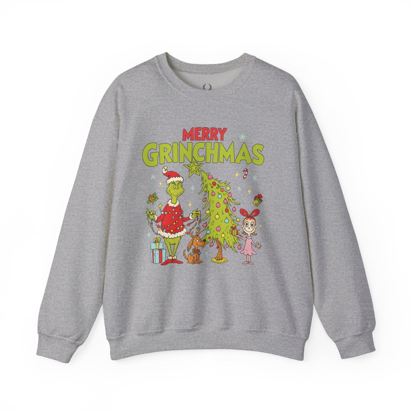 Merry Grinchmas Sweatshirt – Cute Grinch Christmas Tree Holiday Sweater