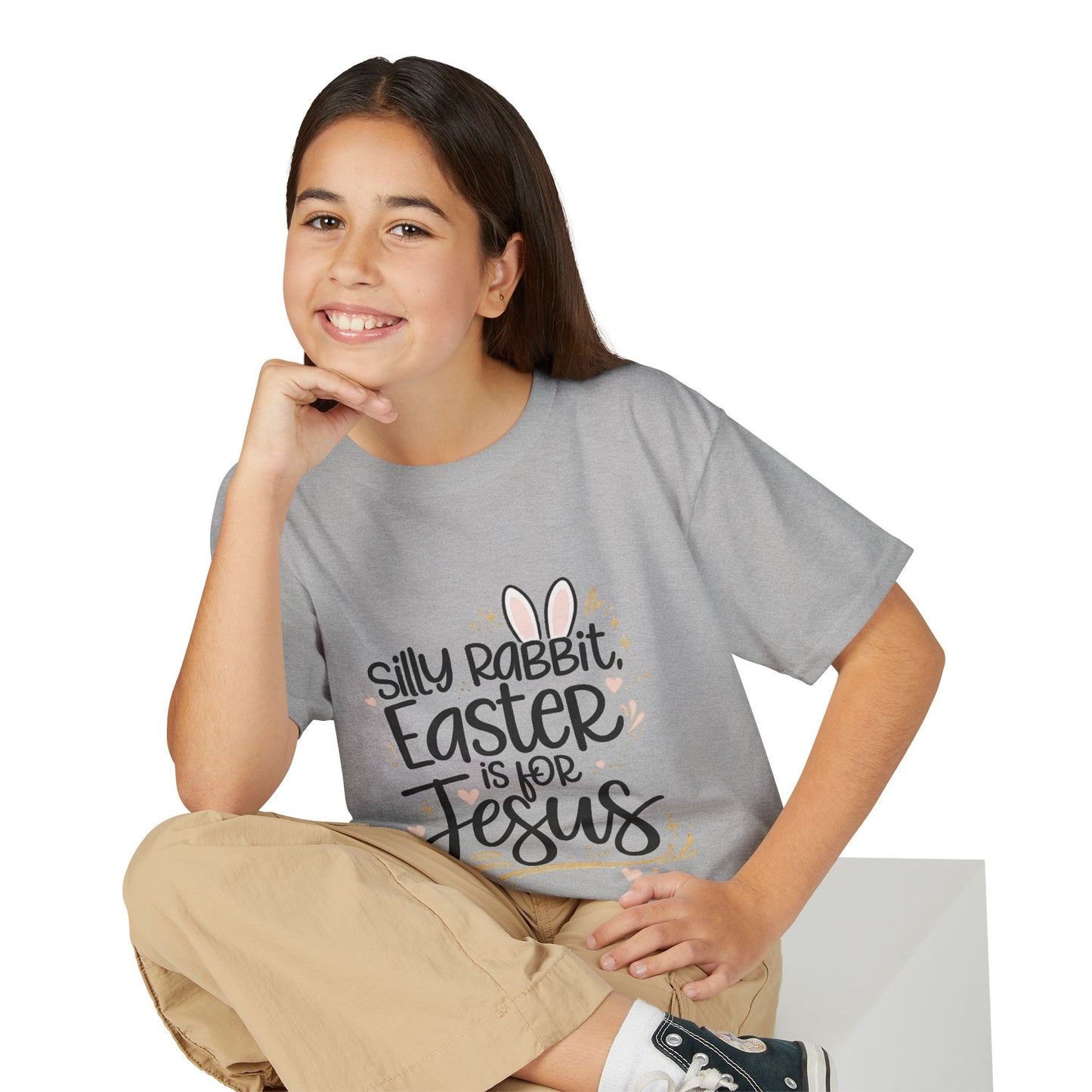 Youth Easter Jesus T-Shirt — "Silly Rabbit, Easter is for Jesus" Kids Tee