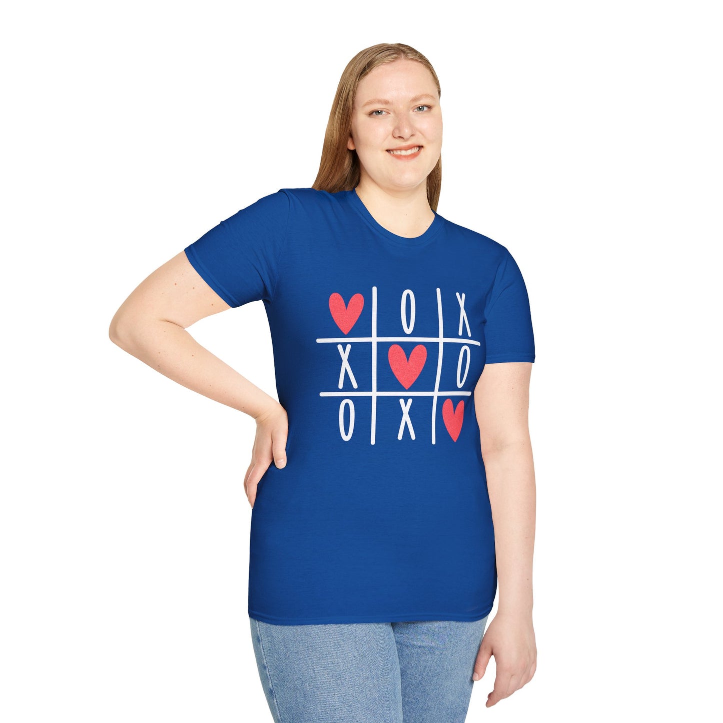 Tic Tac Toe Hearts T-Shirt — Cute Valentine XOXO Game Tee