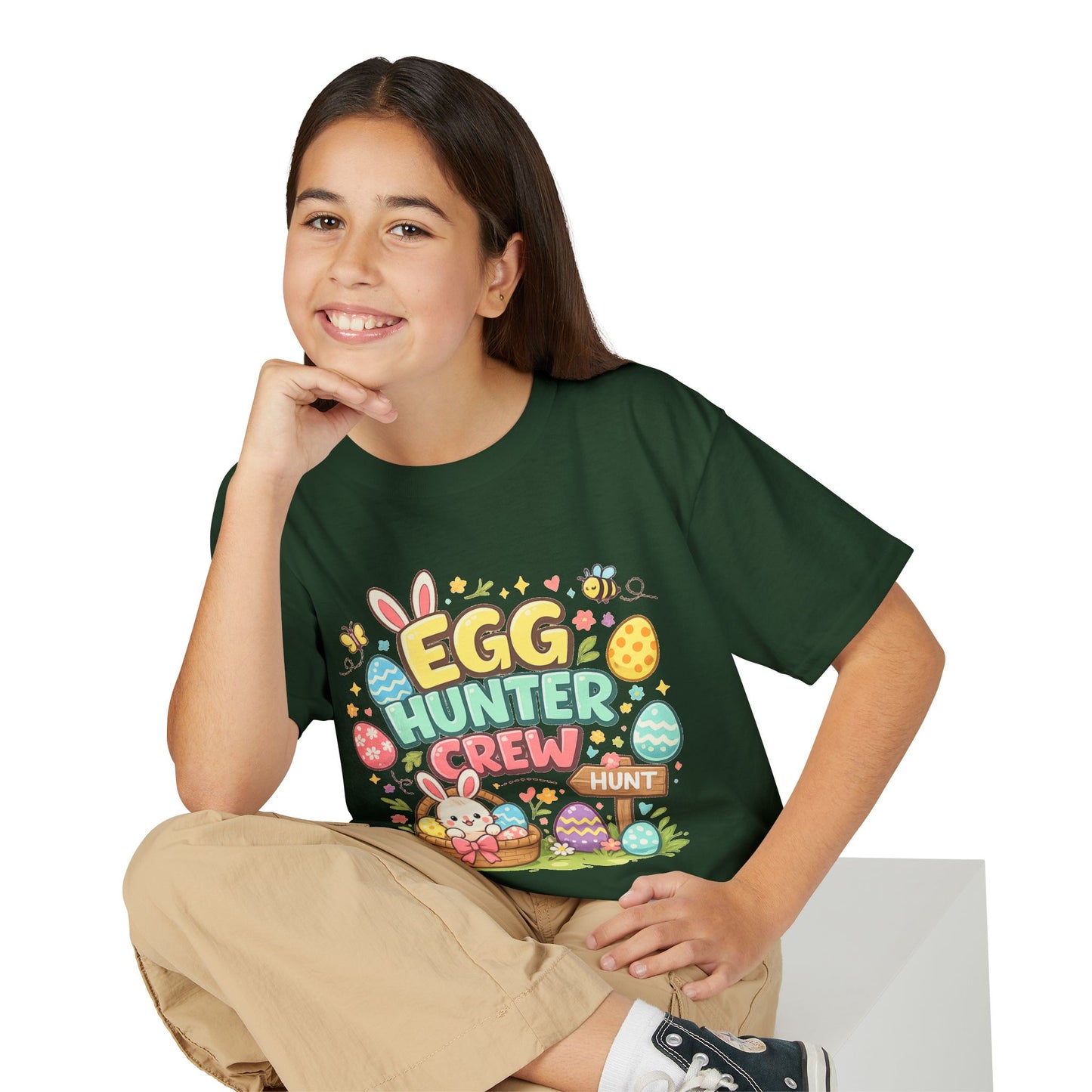 Egg Hunter Crew Youth T-Shirt — Kids Easter Bunny & Egg Hunt Tee