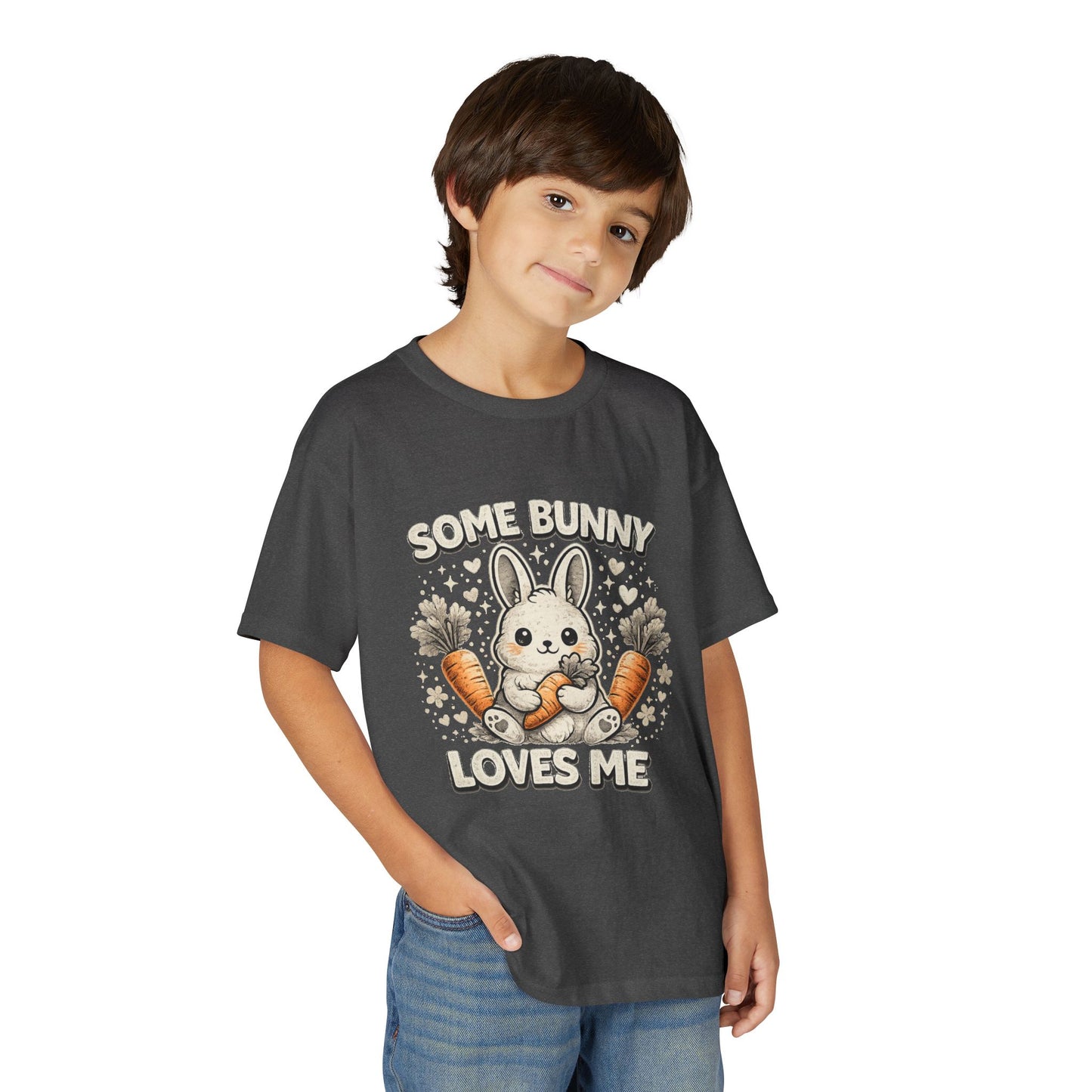 Youth T-Shirt — "Some Bunny Loves Me" Cute Easter Bunny Kids Tee