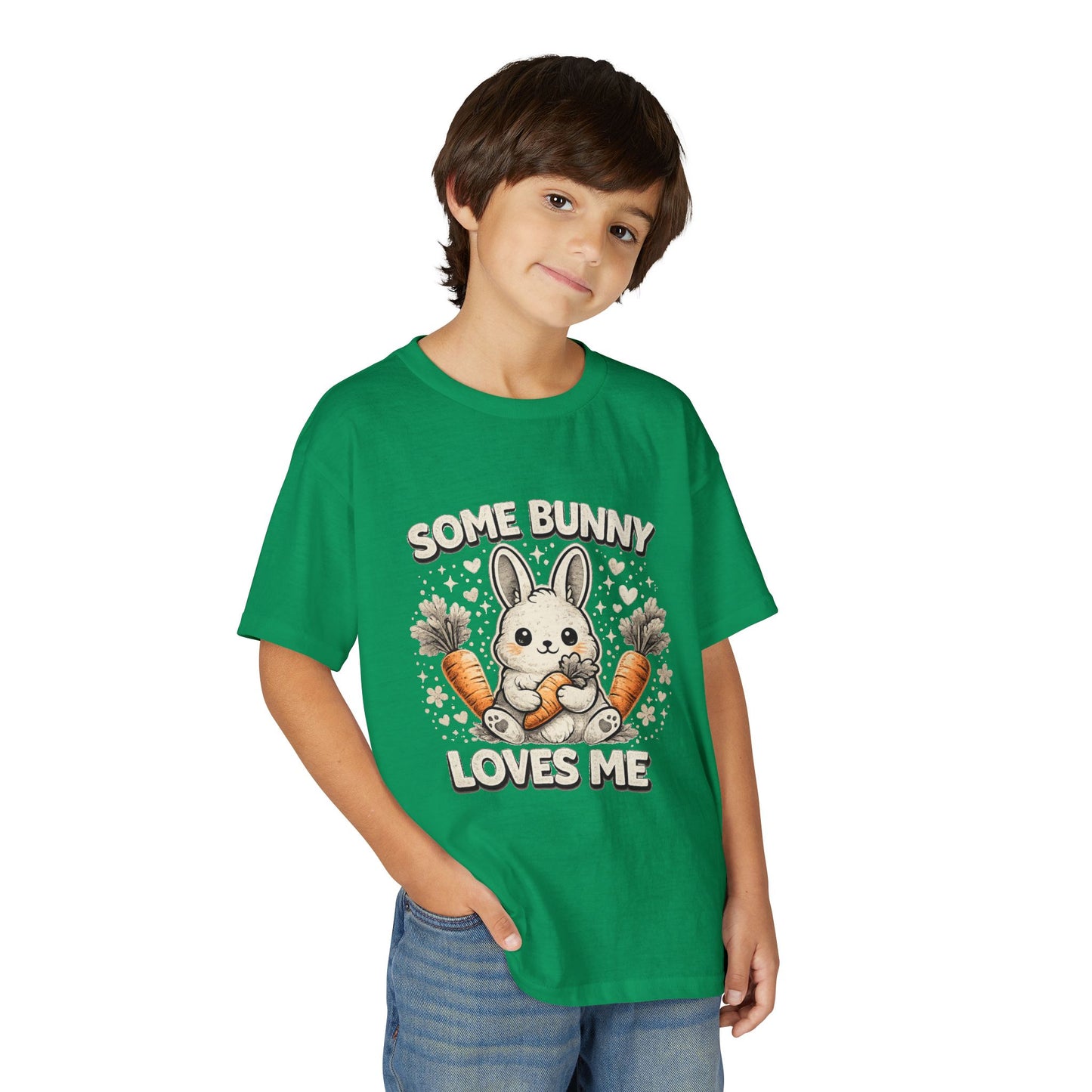Youth T-Shirt — "Some Bunny Loves Me" Cute Easter Bunny Kids Tee