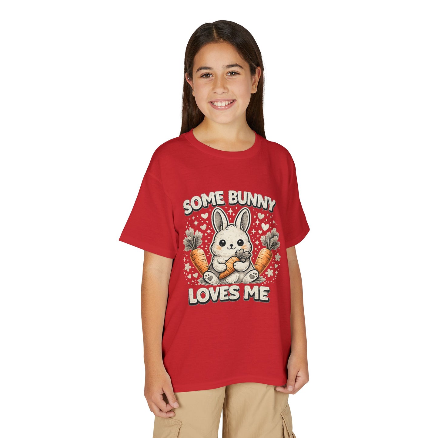 Youth T-Shirt — "Some Bunny Loves Me" Cute Easter Bunny Kids Tee