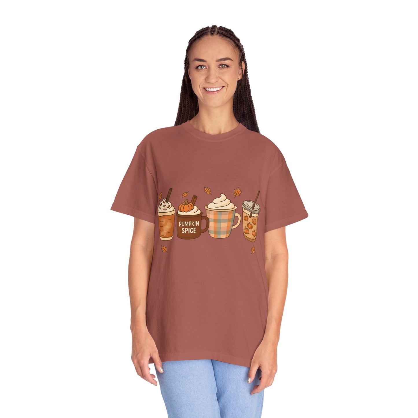 Pumpkin Spice T-shirt, Cozy Fall Tee, Autumn Apparel, Gift for Coffee Lovers, Unisex Halloween Shirt, Seasonal Wear