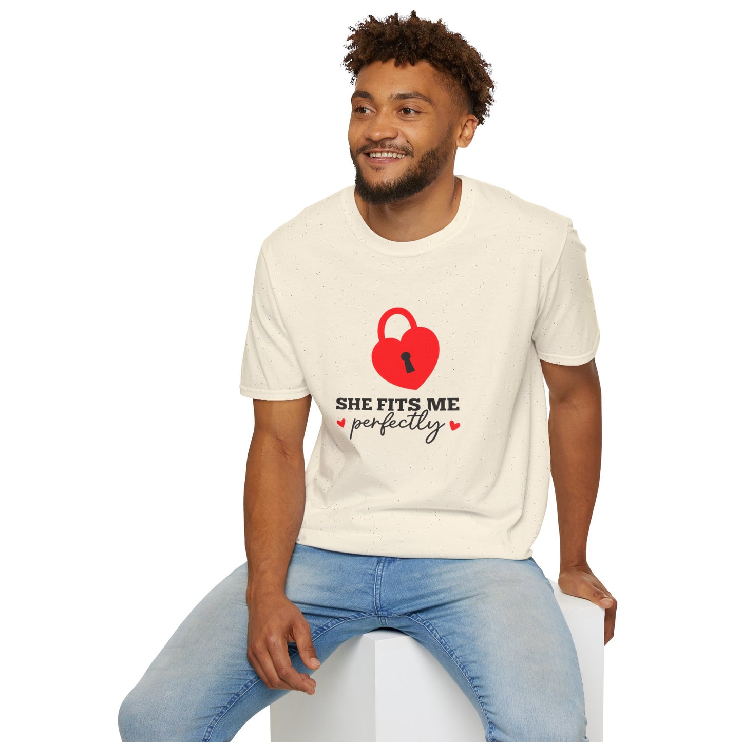 She Fits Me Perfectly Heart Lock T-Shirt