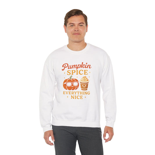 Pumpkin Spice and Everything Nice Sweatshirt | Cozy Fall Sweater, Autumn Leaves and Pumpkins Please | Unisex, Sweater Weather Outfits
