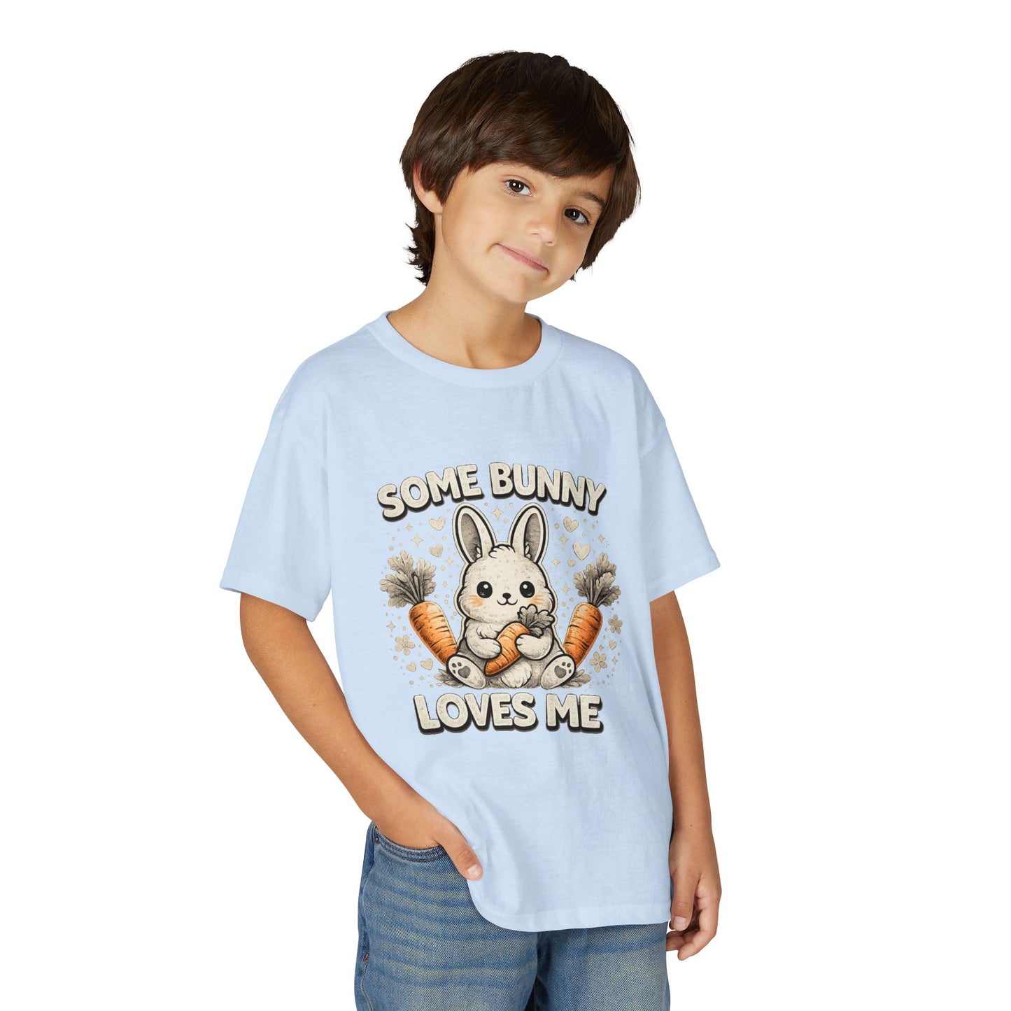 Youth T-Shirt — "Some Bunny Loves Me" Cute Easter Bunny Kids Tee