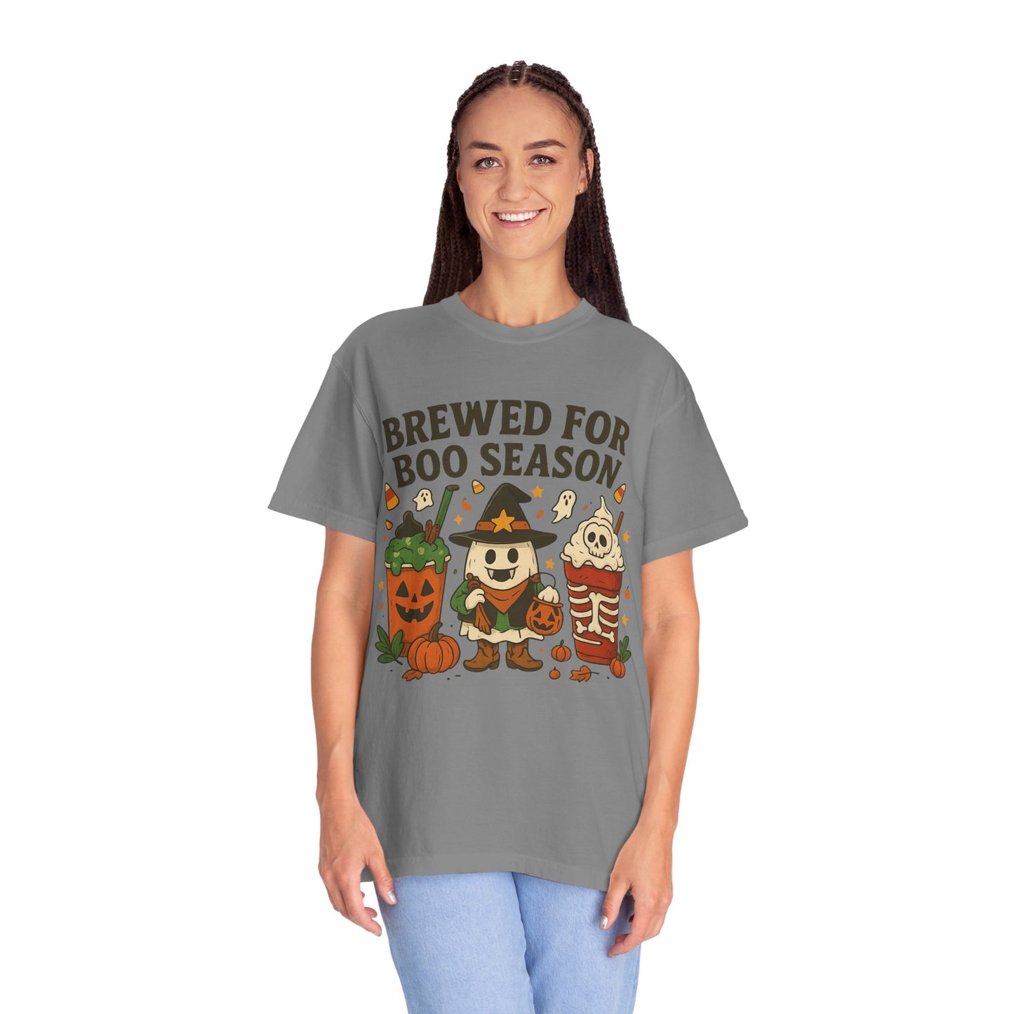 Boo Season Brewed Unisex T-Shirt, Halloween Tee, Fall Festivity Apparel, Spooky Gift, Fun Shirt