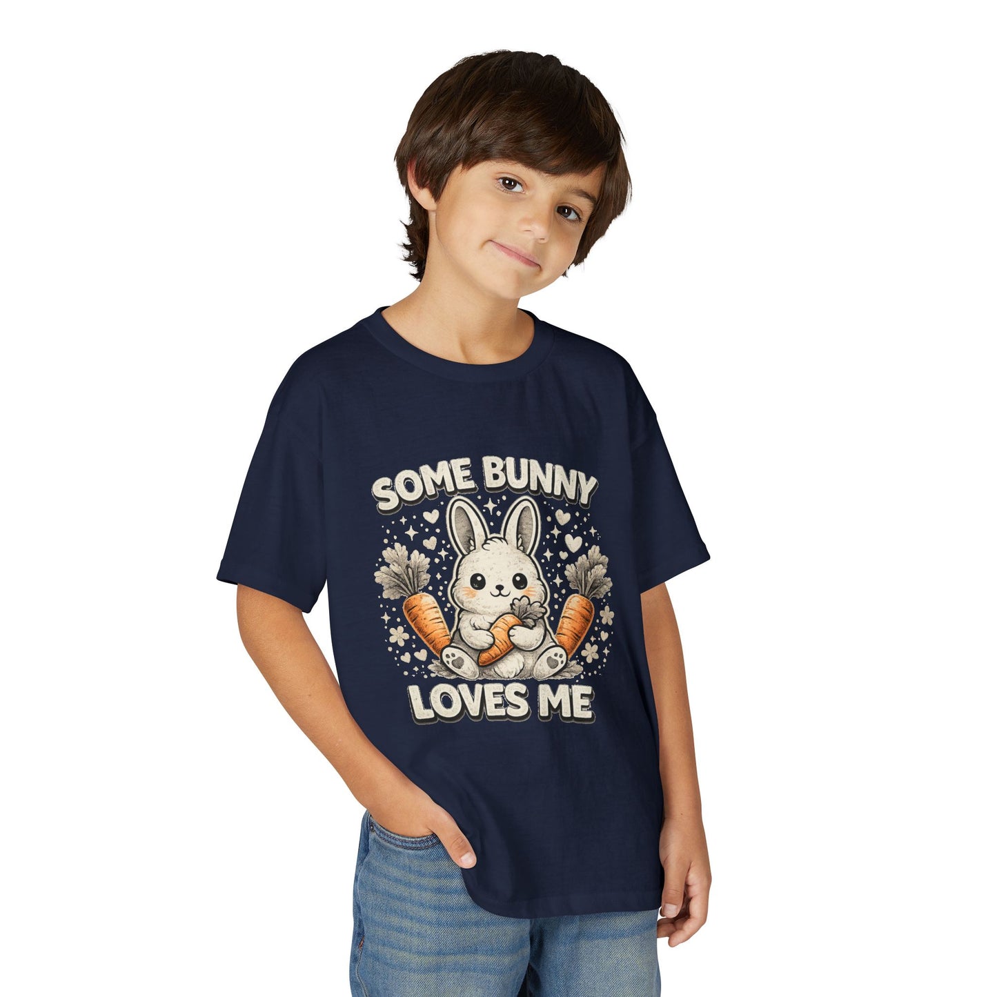 Youth T-Shirt — "Some Bunny Loves Me" Cute Easter Bunny Kids Tee