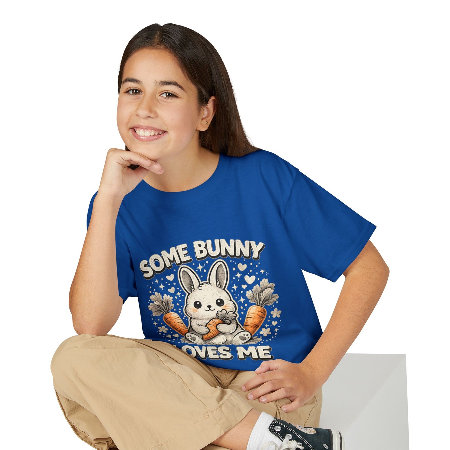 Youth T-Shirt — "Some Bunny Loves Me" Cute Easter Bunny Kids Tee