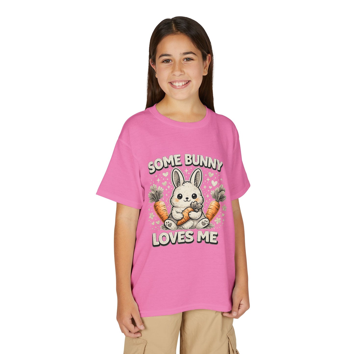 Youth T-Shirt — "Some Bunny Loves Me" Cute Easter Bunny Kids Tee