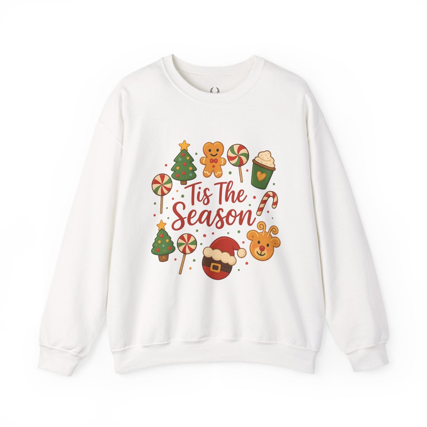 Cute Christmas Cookie & Santa Sweatshirt – ’Tis the Season Holiday Crewneck