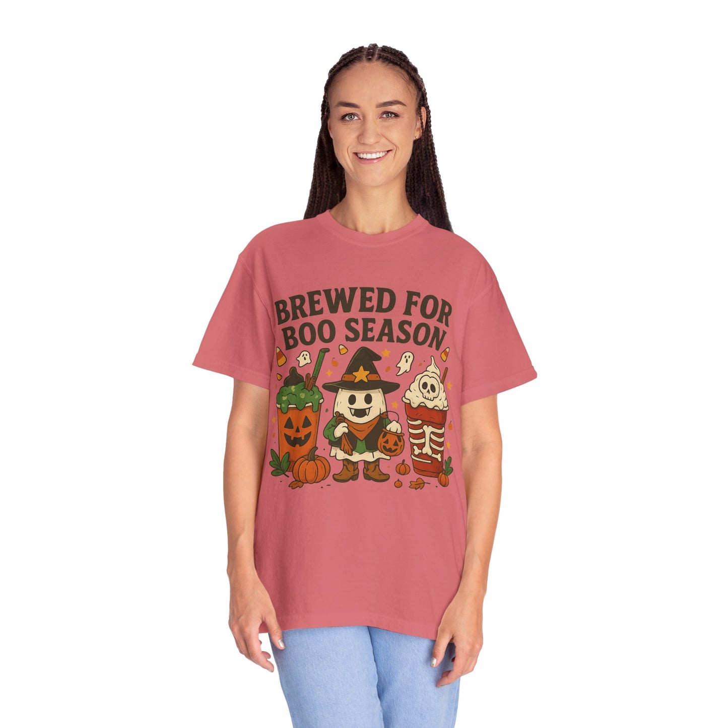 Boo Season Brewed Unisex T-Shirt, Halloween Tee, Fall Festivity Apparel, Spooky Gift, Fun Shirt