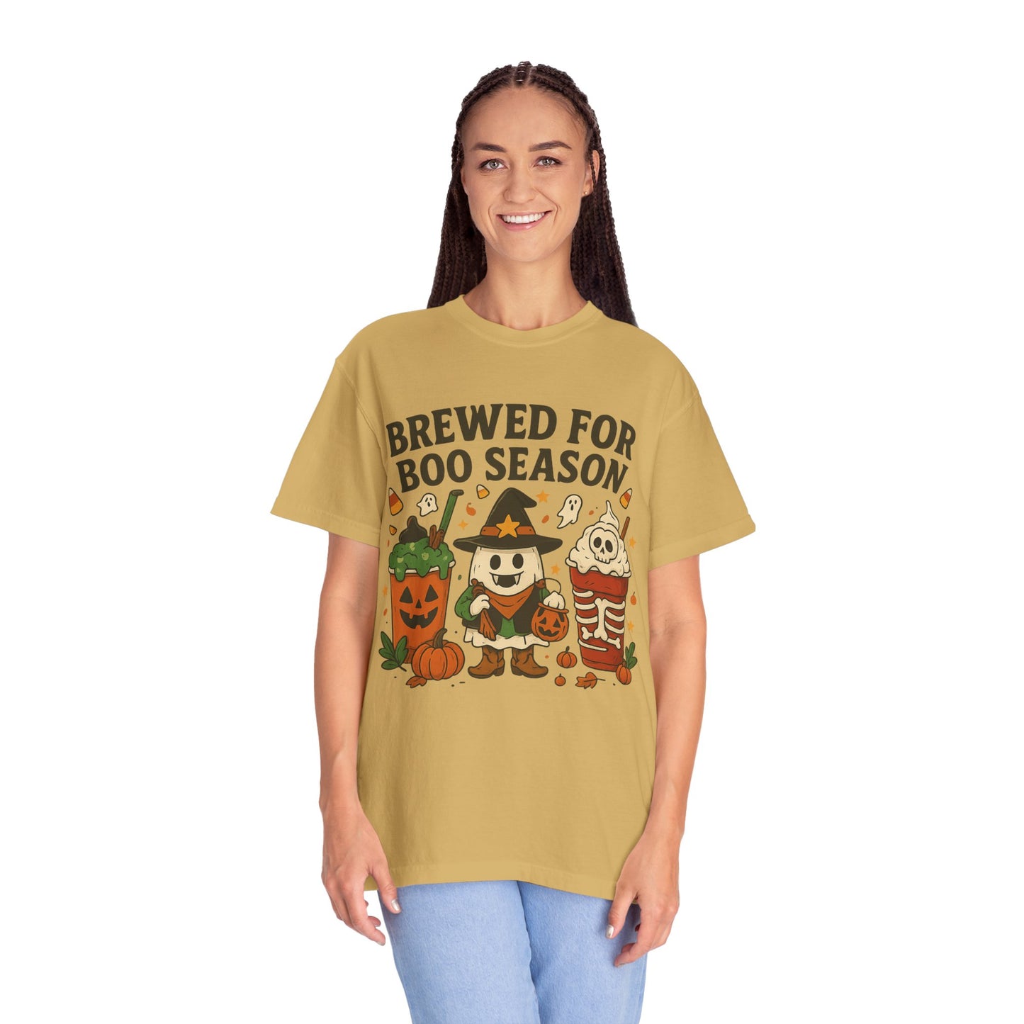 Boo Season Brewed Unisex T-Shirt, Halloween Tee, Fall Festivity Apparel, Spooky Gift, Fun Shirt